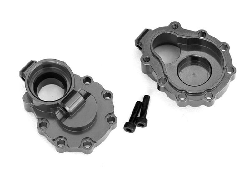 Traxxas 8253A Portal-Gehäuse innen hinten Alu charcoal grau