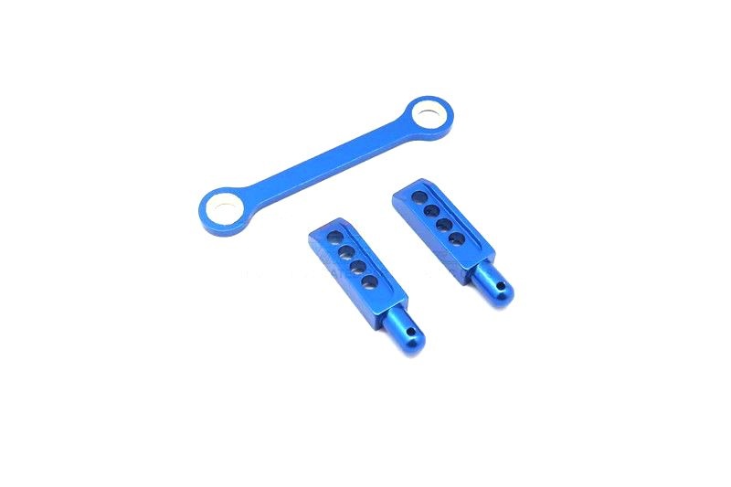 GPM Alu Karo-Steher m. Befestigung eloxiert hinten blau Traxxas 1/16 E-Revo