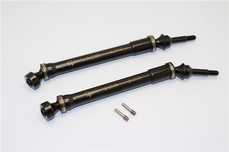 GPM Stahlantriebswellen v/h schwarz Traxxas 1/10 Revo, E-Revo