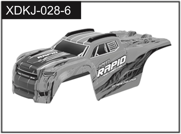 Absima Green Car Body (Rapid) J-028-6 green