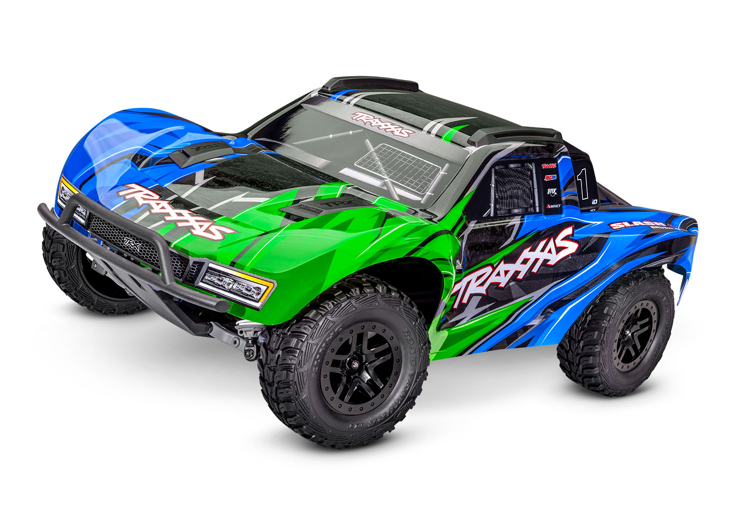 Traxxas Slash 4x4 VX3 Brushless Short Course Grün 68454-4 - Abbildung 1