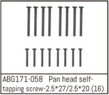 Absima Pan Head Screw M2.5*27 (8PCS) / M2.5*20 (8PCS) ABG171-058